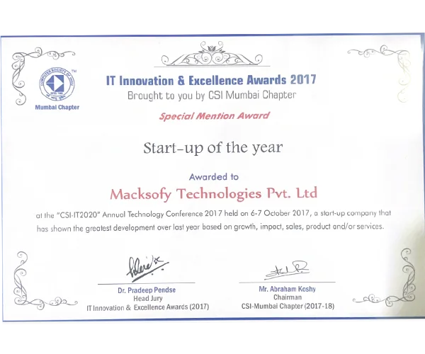 Start-up of the Year — IT Innovation & Excellence Awards