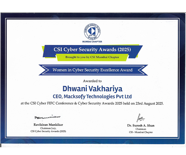 Women in Cyber Security Award — CSI (Computer Society of India) Cyber Security Awards